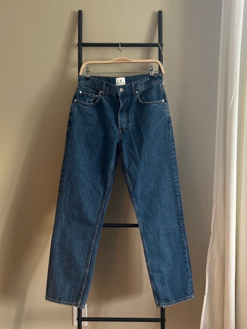 Kate High-Rise Slim Straight Denim Jeans in Clean Indigo - Picture 3 of 7